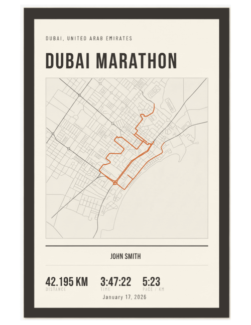 Custom Marathon Route Poster