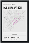 Custom marathon route poster digital download preview