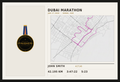 Custom Marathon Route + Medal Poster